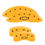 ⁦Set Of 4 Caliper Covers Engraved Front And Rear Bowtie 2010-2013 Chevrolet Impala MGP Caliper Covers⁩ - الصورة ⁦3⁩