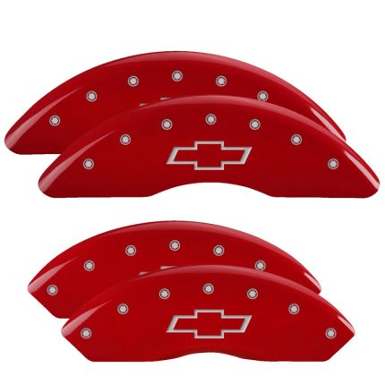 Set Of 4 Caliper Covers Engraved Front And Rear Bowtie 2009-2017 Chevrolet Express MGP Caliper Covers