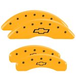 Set Of 4 Caliper Covers Engraved Front And Rear Bowtie 2012-2015 Chevrolet Camaro MGP Caliper Covers - Image 3