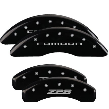 Set Of 4 Caliper Covers Engraved Front Gen 5 Camaro Engraved Rear Gen 5 Z28 2012-2015 Chevrolet Camaro MGP Caliper Covers