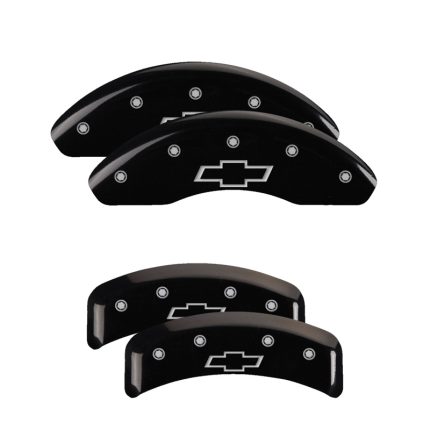 Set Of 4 Caliper Covers Engraved Front And Rear Bowtie 1997-1997 Chevrolet Camaro MGP Caliper Covers