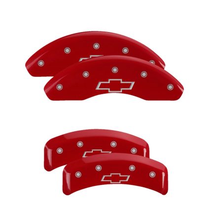Set Of 4 Caliper Covers Engraved Front And Rear Bowtie 1997-1997 Chevrolet Camaro MGP Caliper Covers