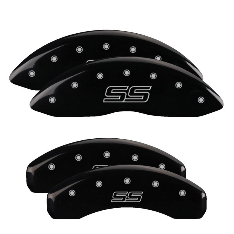 14030STSSBK-FDLQ Set Of 4 Caliper Covers Engraved Front And Rear Trailblazer Style Ss 2006-2009 Chevrolet SSR MGP Caliper Covers - Image 1