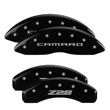 Set Of 4 Caliper Covers Engraved Front Gen 5 Camaro Engraved Rear Gen 5 Z28 2010-2015 Chevrolet Camaro MGP Caliper Covers