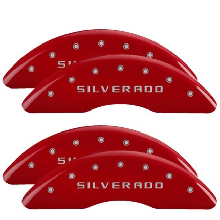 Set Of 4 Caliper Covers Engraved Front And Rear Silverado 2018-2019 Chevrolet Silverado MGP Caliper Covers