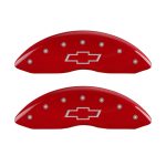 Front Set 2 Caliper Covers Engraved Front Bowtie 2007-2013 Chevrolet Silverado MGP Caliper Covers - Image 2