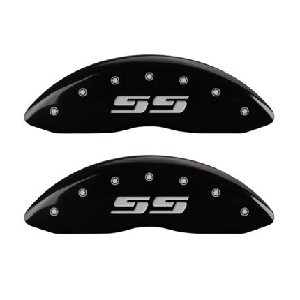 Front Set 2 Caliper Covers Engraved Front Silverado Style Ss 2007-2013 Chevrolet Silverado MGP Caliper Covers