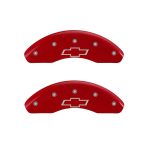 Front Set 2 Caliper Covers Engraved Front Bowtie 2012-2020 Chevrolet Sonic MGP Caliper Covers - Image 2