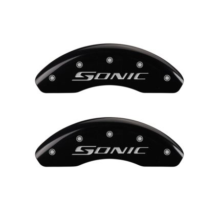 Front Set 2 Caliper Covers Engraved Front Sonic 2012-2020 Chevrolet Sonic MGP Caliper Covers