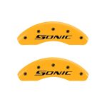 Front Set 2 Caliper Covers Engraved Front Sonic 2012-2020 Chevrolet Sonic MGP Caliper Covers - Image 3