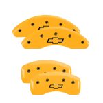 ⁦Set Of 4 Caliper Covers Engraved Front And Rear Bowtie 2011-2015 Chevrolet Volt MGP Caliper Covers⁩ - الصورة ⁦3⁩
