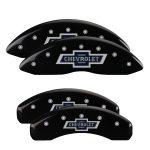 Set Of 4 Caliper Covers Engraved Front And Rear 100 Anniversary Logo 2017-2020 Chevrolet Tahoe MGP Caliper Covers