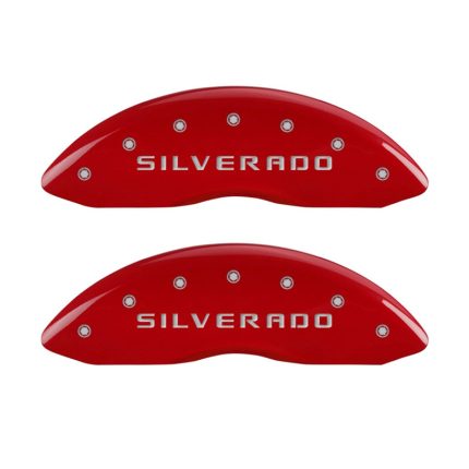 Front Set 2 Caliper Covers Engraved Front Silverado 2005-2007 Chevrolet Silverado MGP Caliper Covers
