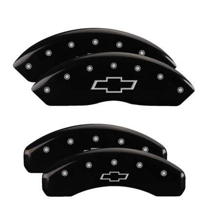 Set Of 4 Caliper Covers Engraved Front And Rear Bowtie 2016-2024 Chevrolet Camaro 18 Inch Wheel MGP Caliper Covers