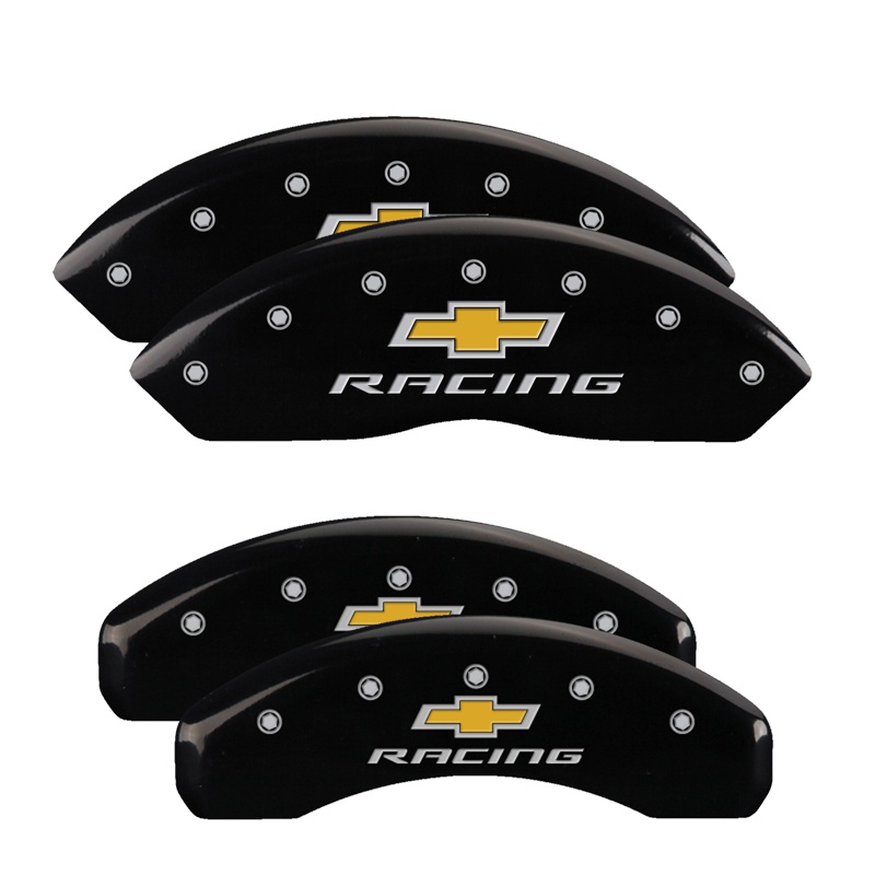 14240SBRCBK-FDLQ Set Of 4 Caliper Covers Engraved Front And Rear Chevy Racing 2016-2024 Chevrolet Camaro 18 Inch Wheel MGP Caliper Covers - الصورة 1