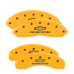 ⁦Set Of 4 Caliper Covers Engraved Front And Rear Chevy Racing 2016-2024 Chevrolet Camaro 18 Inch Wheel MGP Caliper Covers⁩ - الصورة ⁦3⁩