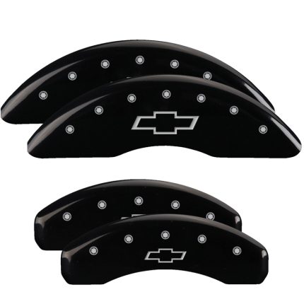 Set Of 4 Caliper Covers Engraved Front And Rear Bowtie 2016-2024 Chevrolet Camaro 19 Inch Wheel MGP Caliper Covers