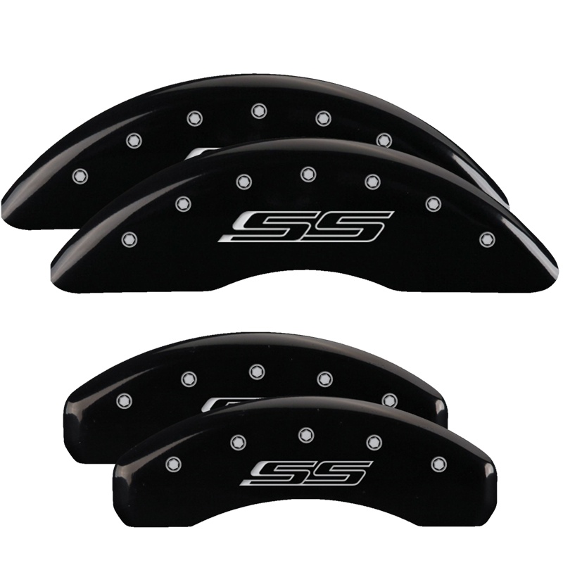 14241SSS5BK-FDLQ Set Of 4 Caliper Covers Engraved Front And Rear Gen 5 Ss 2016-2024 Chevrolet Camaro MGP Caliper Covers - Image 1