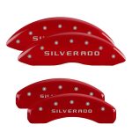 Set Of 4 Caliper Covers Engraved Front And Rear Silverado 2019-2024 Chevrolet Silverado MGP Caliper Covers - Image 2