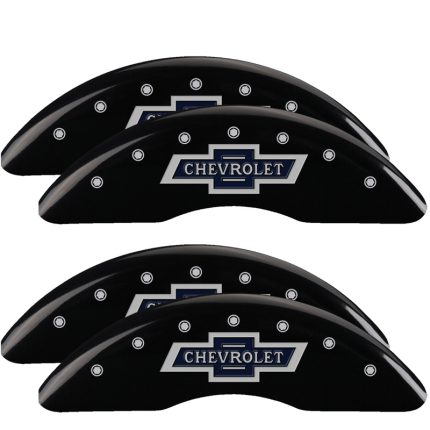 Set Of 4 Caliper Covers Engraved Front And Rear 100 Anniversary Logo 2020-2025 Chevrolet Silverado MGP Caliper Covers