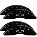 Set Of 4 Caliper Covers Engraved Front And Rear Bowtie 2020-2025 Chevrolet Silverado MGP Caliper Covers