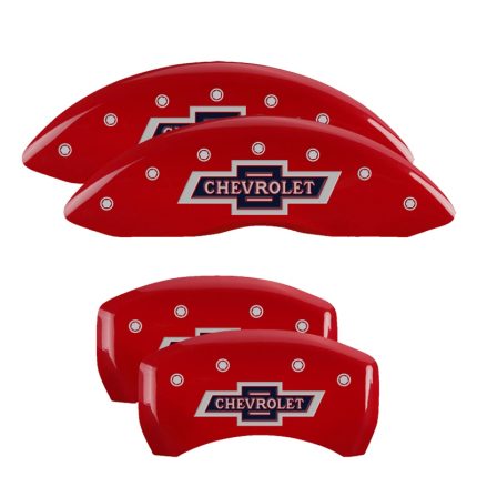 Set Of 4 Caliper Covers Engraved Front And Rear 100 Anniversary Logo 2021-2023 Chevrolet Traverse MGP Caliper Covers