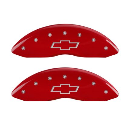Set Of 4 Caliper Covers Engraved Front and Rear Bowtie 2024-2025 Chevrolet Equinox EV MGP Caliper Covers