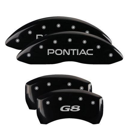 Set Of 4 Caliper Covers Engraved Front Pontiac Engraved Rear G8 2008-2009 Pontiac G8 MGP Caliper Covers