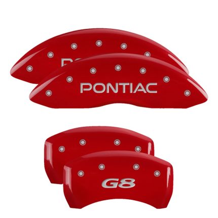 Set Of 4 Caliper Covers Engraved Front Pontiac Engraved Rear G8 2008-2009 Pontiac G8 MGP Caliper Covers