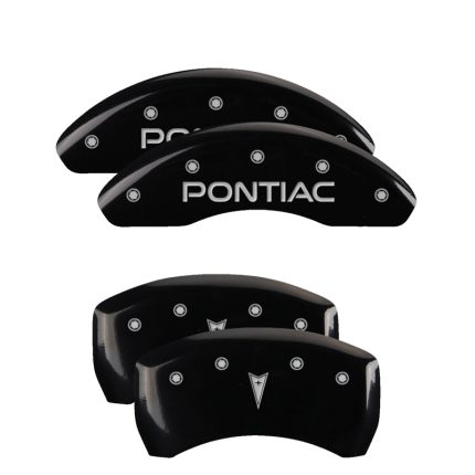 Set Of 4 Caliper Covers Engraved Front Pontiac Engraved Rear Arrow 2005-2010 Pontiac G6 MGP Caliper Covers