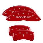 Set Of 4 Caliper Covers Engraved Front Pontiac Engraved Rear Arrow 1998-2002 Pontiac Firebird MGP Caliper Covers - Image 2