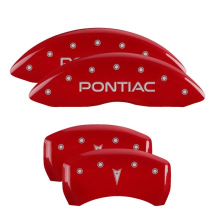 Set Of 4 Caliper Covers Engraved Front Pontiac Engraved Rear Arrow 1998-2002 Pontiac Firebird MGP Caliper Covers