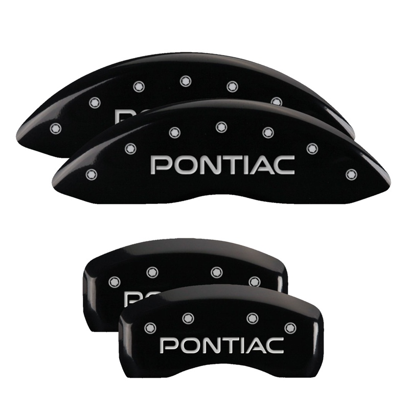 18031SPOPBK-FDLQ Set Of 4 Caliper Covers Engraved Front And Rear Pontiac 2004-2005 Pontiac Bonneville MGP Caliper Covers - Image 1