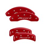 ⁦Set Of 4 Caliper Covers Engraved Front Accord Engraved Rear Accord 2008-2012 Honda Accord 4 Cyl 16 inches⁩ - الصورة ⁦2⁩