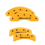 ⁦Set Of 4 Caliper Covers Engraved Front Accord Engraved Rear Accord 2008-2012 Honda Accord 4 Cyl 16 inches⁩ - الصورة ⁦3⁩