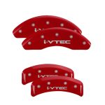 Set Of 4 Caliper Covers Engraved Front And Rear I-Vtec 2008-2012 Honda Accord 4 Cyl 16 Inch Wheel MGP Caliper Covers - Image 2