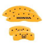 ⁦Set Of 4 Caliper Covers Engraved Front Honda Engraved Rear H Logo 2006-2011 Honda Ridgeline MGP Caliper Covers⁩ - الصورة ⁦3⁩