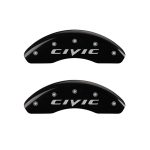 Front Set 2 Caliper Covers Engraved Front 2015 Civic 2006-2011 Honda Civic MGP Caliper Covers