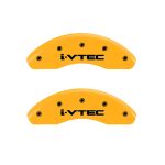 ⁦Front Set 2 Caliper Covers Engraved Front I-Vtec 2006-2011 Honda Civic MGP Caliper Covers⁩ - الصورة ⁦3⁩
