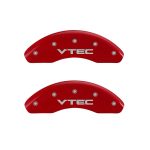 ⁦Front Set 2 Caliper Covers Engraved Front Vtec 2006-2011 Honda Civic MGP Caliper Covers⁩ - الصورة ⁦2⁩