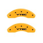⁦Front Set 2 Caliper Covers Engraved Front Vtec 2006-2011 Honda Civic MGP Caliper Covers⁩ - الصورة ⁦3⁩