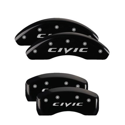 Set Of 4 Caliper Covers Engraved Front 2015 Civic Engraved Rear 2015 Civic 2006-2015 Honda Civic MGP Caliper Covers
