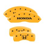 Set Of 4 Caliper Covers Engraved Front Honda Engraved Rear H Logo 2003-2007 Honda Accord 4 Cyl USA & Mexico Built 16 Inch Wheel MGP Caliper Covers - Image 3
