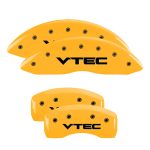 ⁦Set Of 4 Caliper Covers Engraved Front And Rear Vtech 2012-2014 Honda Ridgeline MGP Caliper Covers⁩ - الصورة ⁦3⁩