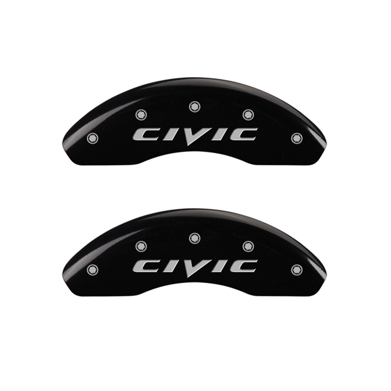 20212FCIVBK-FDLQ Front Set 2 Caliper Covers Engraved Front 2015 Civic 2012-2015 Honda Civic MGP Caliper Covers - الصورة 1