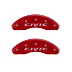⁦Front Set 2 Caliper Covers Engraved Front 2015 Civic 2012-2015 Honda Civic MGP Caliper Covers⁩ - الصورة ⁦2⁩