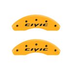 ⁦Front Set 2 Caliper Covers Engraved Front 2015 Civic 2012-2015 Honda Civic MGP Caliper Covers⁩ - الصورة ⁦3⁩