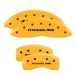 ⁦Set Of 4 Caliper Covers Engraved Front And Rear Ridgeline 2017 2009-2023 Honda Pilot MGP Caliper Covers⁩ - الصورة ⁦3⁩