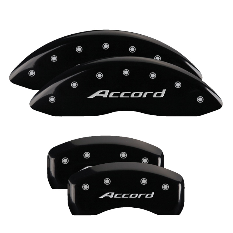 20219SACCBK-FDLQ Set Of 4 Caliper Covers Engraved Front Accord Engraved Rear Accord 2016-2017 Honda Accord MGP Caliper Covers - Image 1
