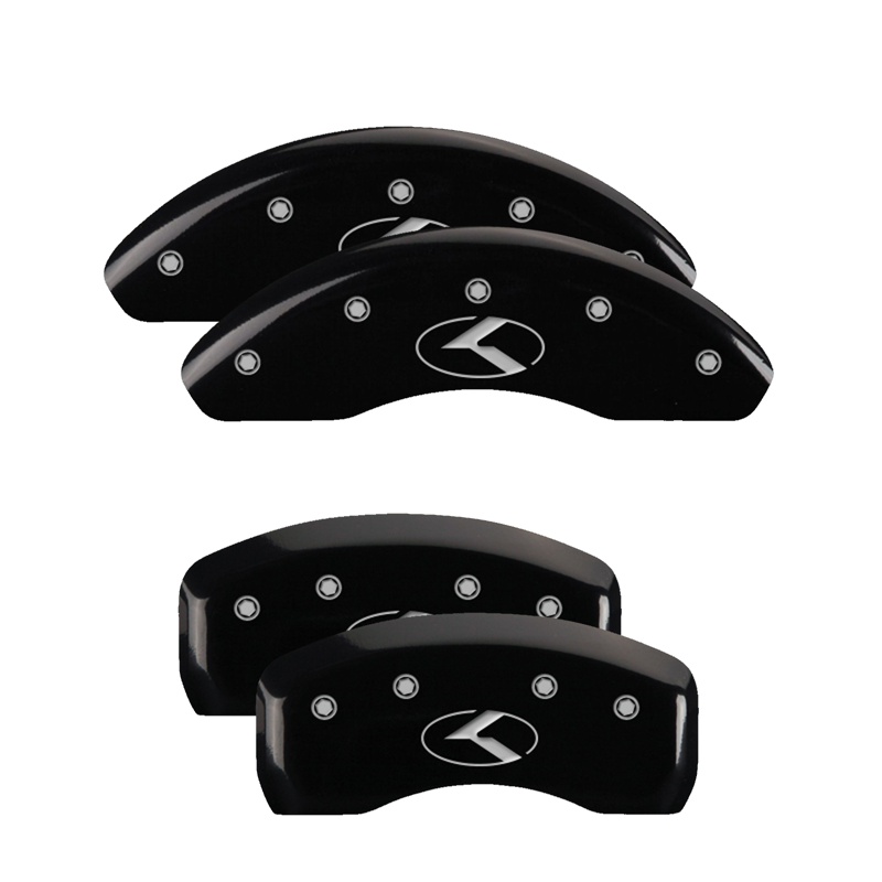 21186SCRKBK-FDLQ Set Of 4 Caliper Covers Engraved Front And Rear Circle K Kia 2021-2022 Kia Sportage MGP Caliper Covers - الصورة 1
